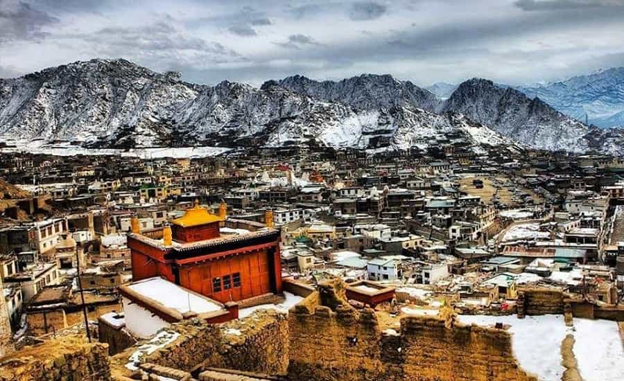 Leh City on a cold winter day