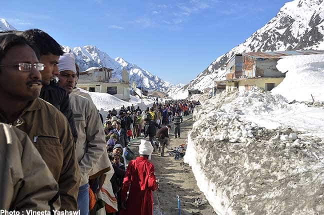 kedarnath during heavy snowfall