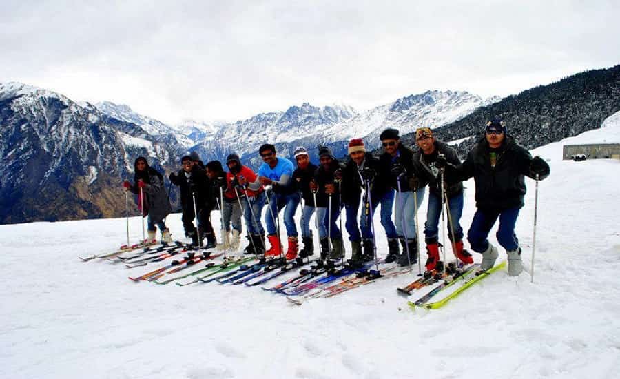 Skiing in Auli, Uttrakhand