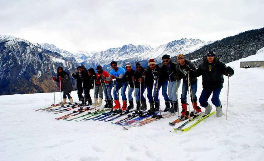 Skiing in Auli, Uttrakhand