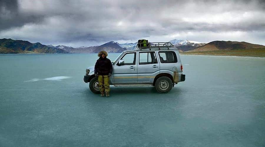 Frozen Pangong Lake