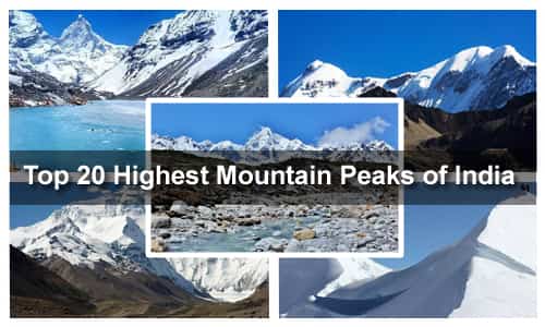 20 Highest Mountain Peaks of India