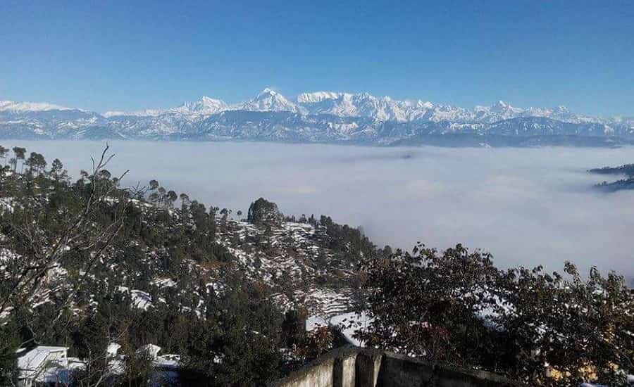 Kausani after Fresh Snowfall