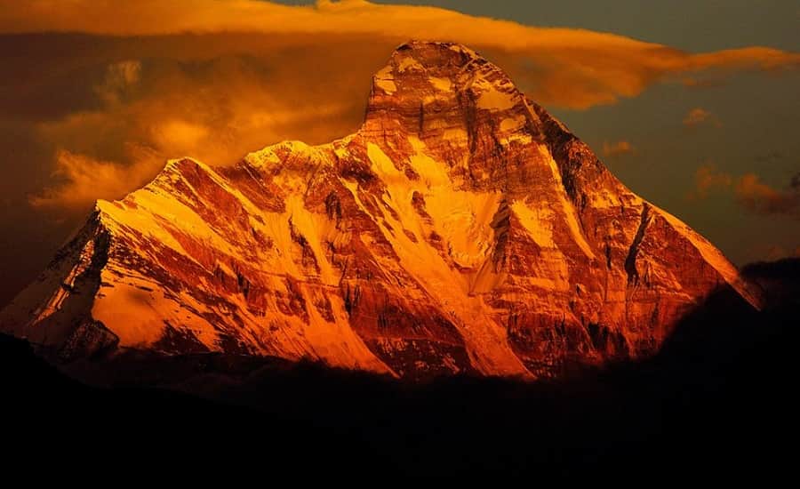 Mount Kamet Peak in Morning